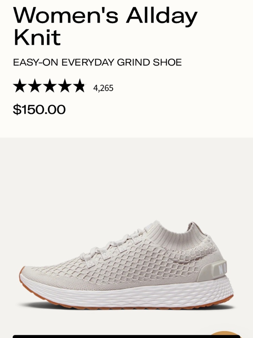 NOBULL Knit Slip-On Women's Sneaker Color is Desert Like New - Picture 2 of 4